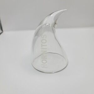 4 Hornitos Tequila Horn Shaped Shot Glasses, Hornitos Logo Etched Shot Glasses